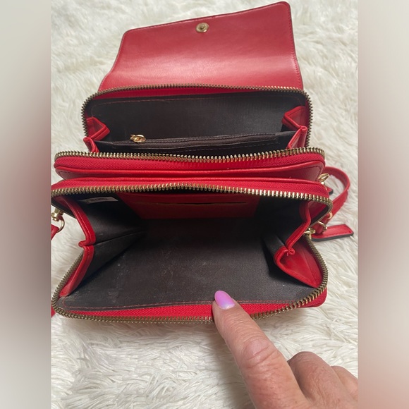 Forever Young Wallet Craoss Body Purse Red - Picture 6 of 10